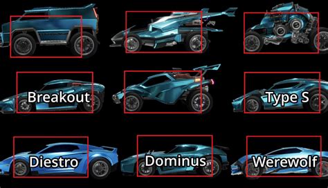 Breakout Type S Hitboxes In Rocket League Sideswipe Comparison To