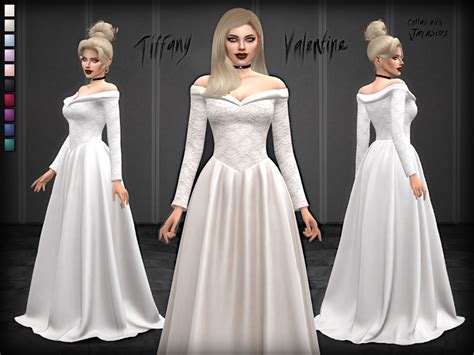 Sifix S Tiffany Valentine Wedding Gown Sims Wedding Dress Gowns