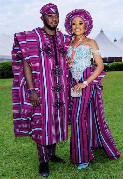 African Traditional Wedding Asooke Attire For Couples Traditional Outfits African Inspired