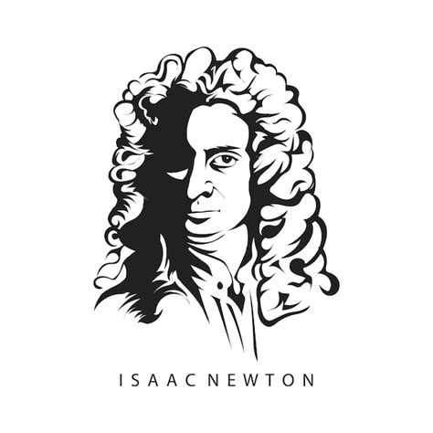 Illustration Vectorielle De Sir Isaac Newton Vecteur Premium