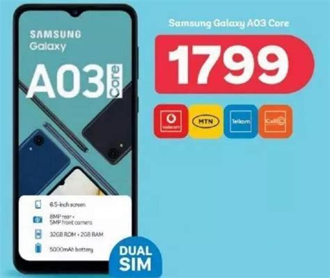 Samsung Galaxy A03 Core Offer At Pep