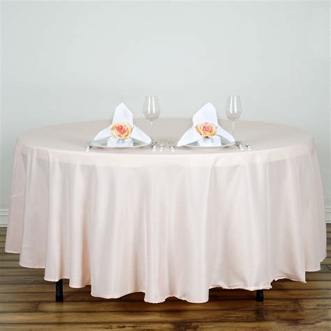 Efavormart 108 Round Polyester Tablecloth For Kitchen Dining Catering Wedding Birthday Party