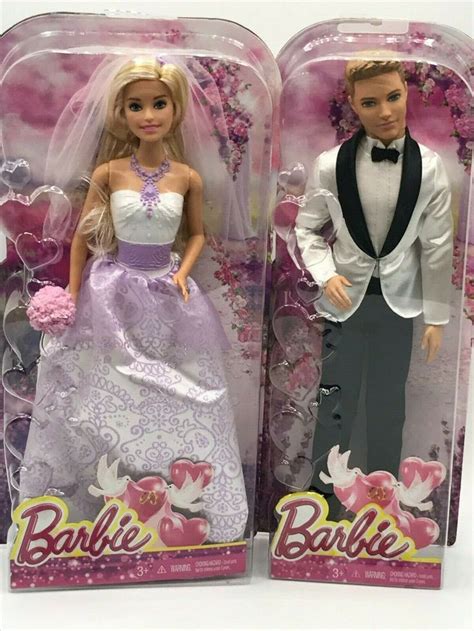 2015 Barbie And Ken Bride And Groom Wedding Day Barbie Dolls Brand New