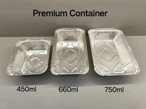 Double Diamond Silver Ml Aluminium Foil Container For Packing At