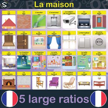la maison french home vocabulary large posters noms  images