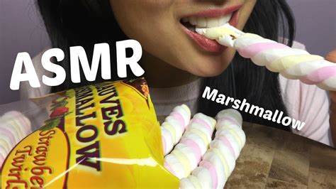 Asmr Strawberry Fruit Flavor Marshmallow Sticky Soft Eating Sounds No Talking Sas Asmr