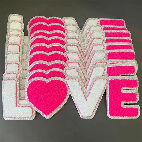 Wholesale Chenille Patches Love Patch Iron On Appliqued Valentine S Day