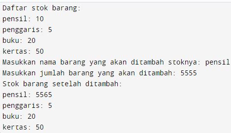 6 Contoh Program Python Mengetahui Stok Barang Yowatech