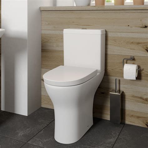 Comfort Raised Height Rimless Close Coupled Toilet Dual Flush Cistern