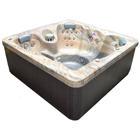 Home And Garden Spas Person Jet Hot Tub With LED Lighting And Waterfall LPI SQR The Home