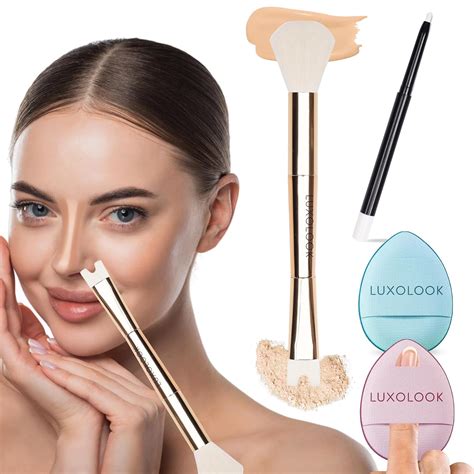 Amazon U Shaped Viral Contour Nose Contour Brush Set Dual Ended