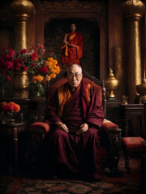 Premium AI Image Dalai Lama Biography Tibetan Spiritual Leader Dalai