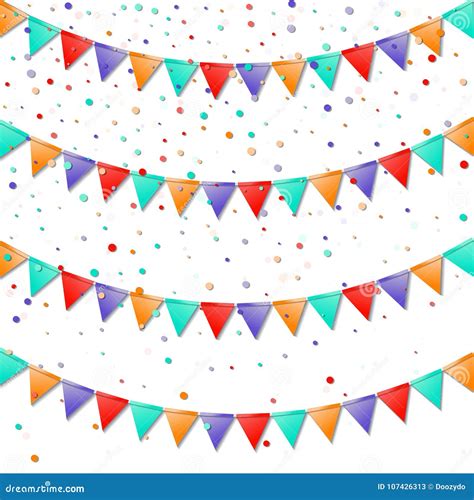 Bunting flags. stock vector. Illustration of flags, celebrate - 107426313