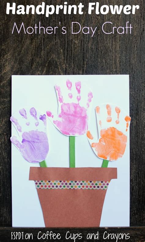 Handprint Flower Pot Craft | Coffee Cups and Crayons