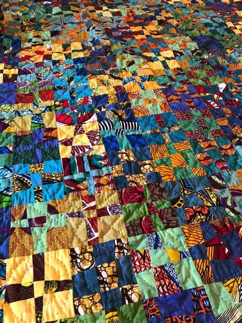 African Fabric Quilt Wax Print Quilt African Fabric Patchwork Quilt Quilt Quilts Printed