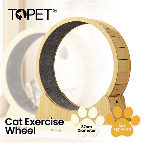 Topet Cat Exercise Wheel Toy Running Exerciser Treadmill Scratcher