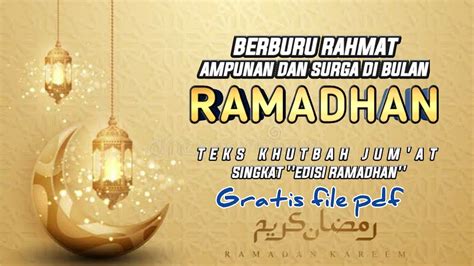 Teks Khutbah Jumat Bulan Ramadhan Terbaru 2024 Berburu Rahmat