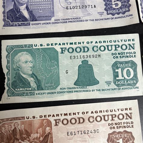 Vintage Usda Food Coupons Original Paper Food Stamps Rare T Perfect