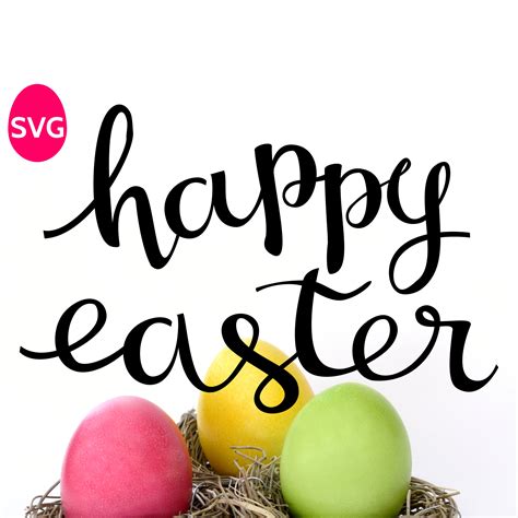 Happy Easter Svg File Happy Easter Dxf Happy Easter Clipart Etsy