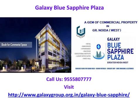 Branded Retail Shops Galaxy Blue Sapphire Plaza Ppt