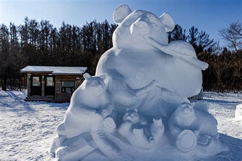 Snow Sculptures Editorial Stock Photo Image Of Animal 267193103