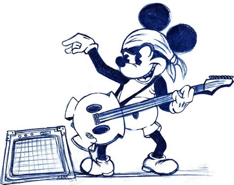 Mickey Mouse Rock N Roll By Fusoman Mickey Mouse Tumblr Minnie Mouse