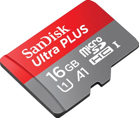 Best Buy SanDisk Ultra PLUS 16GB MicroSDHC UHS I Memory Card SDSQUSC