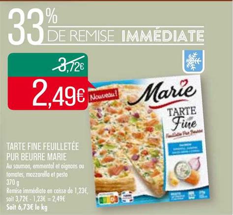 Promo Tarte Fine Feuilletée Pur Beurre Marie chez Match iCatalogue fr