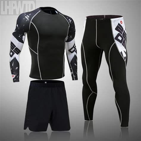 Men S Sports Suit MMA Rashgard Male Quick Drying Sportswear Compression