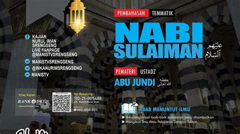 Kisah Nabi Sulaiman `alaihissalam Ustadz1 Abu Jundi Hafidzahullah