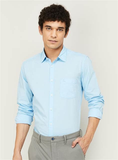 Buy Parx Men Solid Slim Fit Smart Casual Shirt From Parx At Just Inr 18990