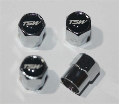 Tsw Black Tire Valve Stem Caps Plus Free Extra Cap Tire Valve Caps