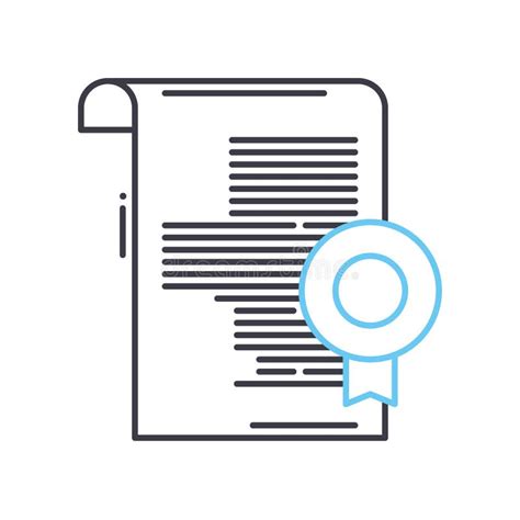 Legal Documents Line Icon Outline Symbol Vector Illustration Concept