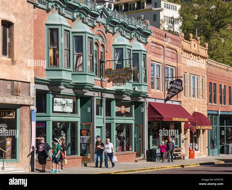 Shops, Lower Main Street, Deadwood, South Dakota Stock Photo - Alamy