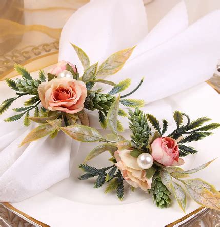 Floral Napkin Ring Pcs Ali Favorites