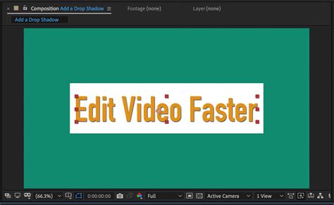 Add A Drop Shadow To A Layer In After Effects Edit Video Faster