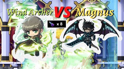 Maplestory M Wind Archer Vs Magnus Hard Smooth Kinda And