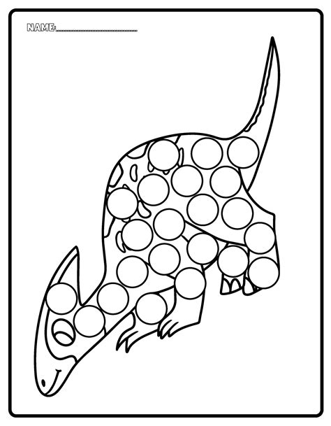 Dino Dots Fun And Easy Dot Marker Coloring Pages For Kids Made By