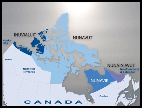 Map Of Inuit Nunangat The Inuit Homeland In Canada Source Inuit