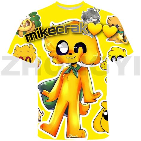 Camiseta Con Dibujo De Mikecrack En D Para Mujer Tops Kawaii