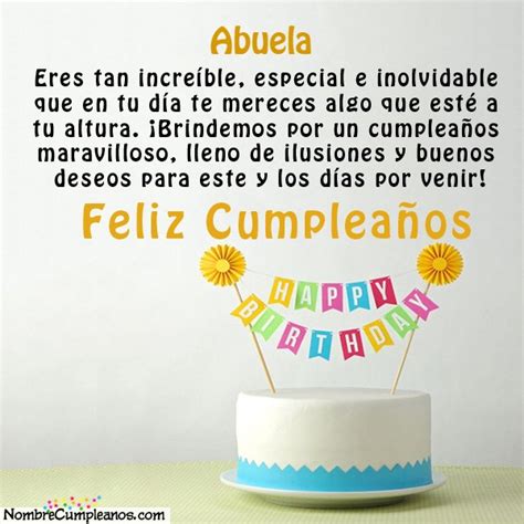 Feliz Cumplea Os Abuela Tartas Tarjetas Deseos