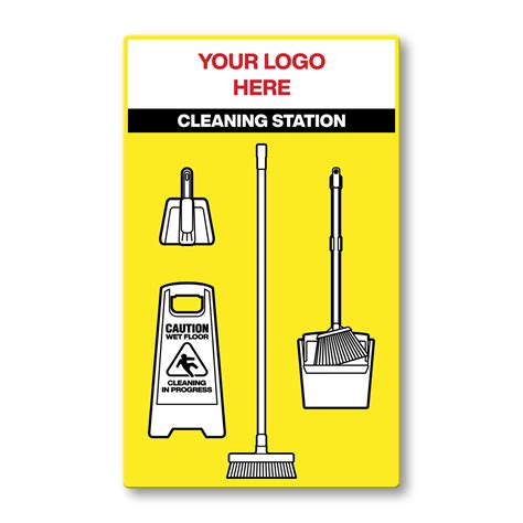 Yellow 5s Cleaning Station Shadow Boards Tidybord