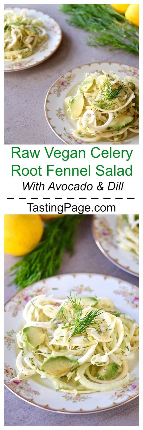 Fennel Celery Root Salad With Dill And Avocado Paleo Vegan Fennel