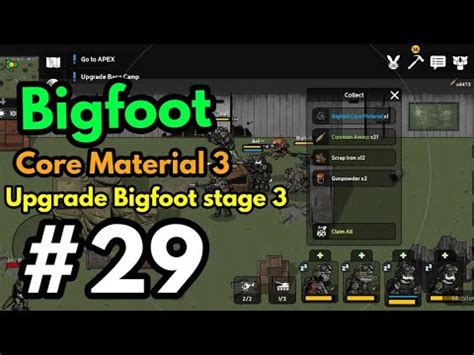 Bad 2 Bad Apocalypse 29 Bigfoot Core Material 3 Upgrade Bigfoot Stage