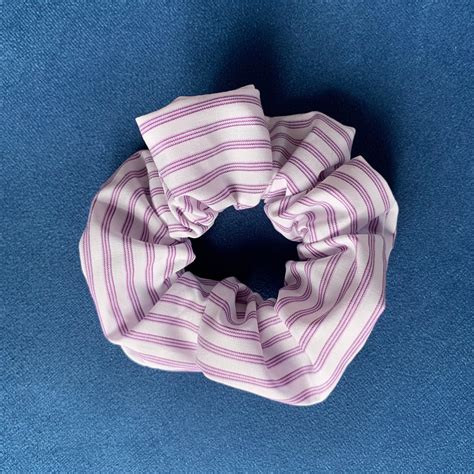 Purple Striped Silky Scrunchie Colección Cottagecore Etsy