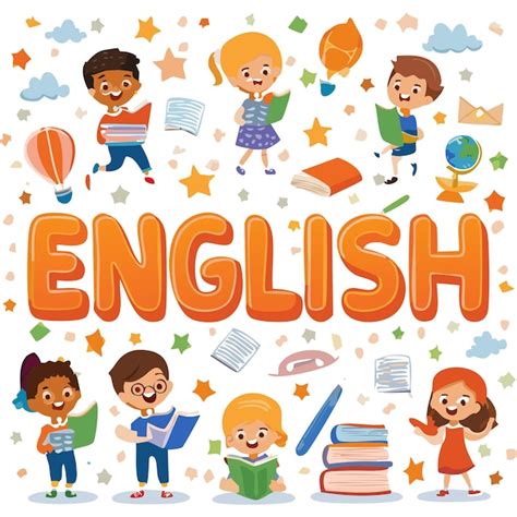 cartoon illustration   group  children   word human