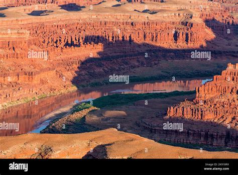 Light And Shadow On The Sandstone Walls Of Meander Canyon Of The