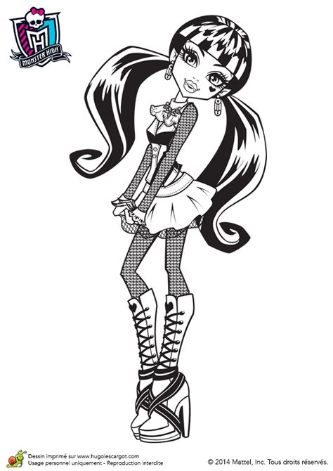 Coloriage De Monster High Draculaura Prend La Pose