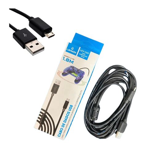 Cabo Carregador Filtro Usb V8 Para Controle PS4 Lehmox LEY 1527