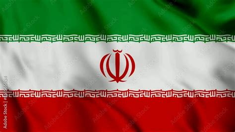 Flag Of The Iranof Waving 3d Animation Seamless Looping Iran Flag